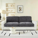 Couch Cushion Covers for L Shaped Sectional Sofa – Softer Chenille Sofa Covers Washable, Non-Slip Stretch Couch Covers & Individual Seat Cushion Slipcovers (2 Piece, Dark Grey) by CozyNest Decor