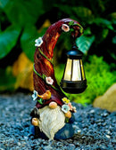 Gnome Garden Decor Statue Solar Gnomes Decorations for Yard with Lantern Light Outdoor Decorations for Patio Mom Gift by GreenHaven Gardens