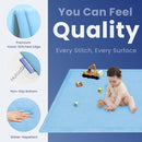Baby Play Mat for Floor,1.3" Thick Memory foam Tummy Time Mat for Toddlers,Infants,kids,Water-Repellent Soft Nursery Rug,Extra Large Non Slip for Crawling&Yoga,Tatami Style for Living Room(Light Blue) by TinyTreasures Baby Boutique