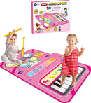 Toys for 1 Year Old Girl Gifts, Baby Musical Mat with Piano & Drum, Adjustable Volume, 12-18 Months Toddler Toys, Christmas Birthday Easter Gifts for 1-2 Year Olds Boys Girls (Pink) by TinyTreasures Baby Boutique