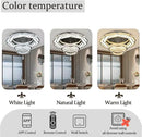 Flashing God Large Crystal Chandelier Dia 48" Silver Chandelier Flush Mount Ceiling Light for Bedroom Living Room Dining Room Hallway Dimmable 3 Rings LED Celing Lighting Fixtures by CozyNest Decor