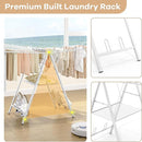 APEXCHASER Drying Rack for Clothing Foldable, Metal Laundry Rack Collapsible, Ultra Thin Gullwing Clothes Airer with Adjustable Height for Towel Baby Clothes Indoor Outdoor Laundry Room, White by TinyTreasures Baby Boutique