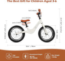 14" Kids Balance Bike for 3,4,5,6 Year Old Boys and Girls, Air Tires with Magnesium Alloy Frame, Lightweight No Pedal Toddler Training Bicycle by TinyTreasures Baby Boutique