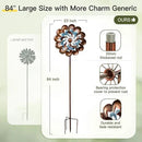 Wind Spinners for Yard and Garden Large, 84 Inch Wind Spinners Outdoor Metal, Wind Sculptures & Spinners Birthday Gifts for Family or Friends(Classical Flower) by CozyNest Decor