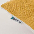 HWY 50 Mustard Yellow Decorative Throw Pillow Covers 18x18 Inch, Pack of 2 Embroidered Cotton Farmhouse Cushion Cover Pillow Case for Sofa Couch Living Room Bed Bedroon, Sunflower Design by CozyNest Decor