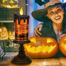 Halloween Snow Globe Candles Lighted Lamp, Lighted Flameless Candles with Water Glitter Swirls and Spooky Moving,Battery Operated by CozyNest Decor