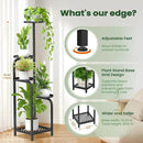 TOSKING 5 Tier Tall Plant Stand Indoor Outdoor, Heavy Duty Corner Shelf for Plants & Decor, Space Saving 3.9FT Metal Flower Pot Stand for Balcony, Garden, Living Room, Patio (Black, 47in) by GreenHaven Gardens