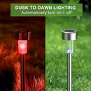 Solar Lights Outdoor Waterproof, Stainless Steel LED Landscape Lighting, Solar Garden Lights Solar Powered, Outdoor Solar Lights for Yard, Pathway, Walkway, Patio , Lawn - 12 Pack ( Multicolor ) by CozyNest Decor