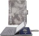 Melsbrinna Rfid Passport Holder for Travel women/Men, Cute Passport Wallet Rfid Blocking Card Slots, Rfid Passport Cover/CaseTravel Wallet, Passport Book Holder (1, Grey) by TinyTreasures Baby Boutique