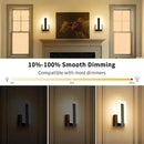 Joosenhouse Modern LED Wall Sconce Dimmable Wall Mounted Lamp Set of 2, Black 3000K Warm White Wall Lamp, Hardwired Bathroom Vanity Light, Indoor Wall Lights for Hallway, Bedroom, Study, Living Room. by CozyNest Decor