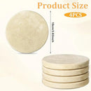 Beige Natural Travertine Marble Coasters Set of 4, Round 4 Inch Diameter Drink Marble Coasters for Housewarming Gifts, Anniversaries, Office Decorations Protect Tables from Stains & Scratches by CozyNest Decor