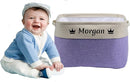 Personalized storage boxes for children Customize the name and icon, A foldable storage box bins for children's clothes, toys, books, etc Storage baskets suitable for both boys and girls (Purple) by TinyTreasures Baby Boutique