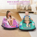 12V Bumper Car for Toddlers, Electric Toy Ride on Battery Car with Kids W/Parent Remote Control, 2-Speed, 360 Degree Spin, Music & LED Lights for Kids, Purple by TinyTreasures Baby Boutique