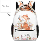 Cute Fox Little Bird Custom Kids Backpack 16.5 Inch for Boy Girl, Personalized Waterproof Child School Travel Bag with Name Option5 by TinyTreasures Baby Boutique
