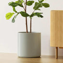 LE TAUCI 12 Inch Pots for Plants, Ceramic Large Plant Pot for Indoor Plants, Mid-Century Modern Flower Planter Pots with Drainage Hole and Removable Plug, Round Planter Pot, Reactive Glaze Blue Gray by CozyNest Decor
