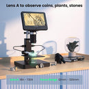 JL246PS 3 Lens 7'' HDMI Digital Microscope 4000X, Biological Microscope for Adults Kids with Prepared Slides, UHD 2160P Video, Full Coin Microscope for Error Coins, Windows Compatible, 32GB by TinyTreasures Baby Boutique