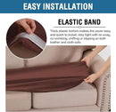 H.VERSAILTEX Velvet Stretch Individual Couch Cushion Cover Plush Cushion Slipcover for Loveseat Sofa Cushion Furniture Protector Seat Cushion Sofa Cover (1 Piece Sofa Cushion Cover, Burnt Brick) by CozyNest Decor
