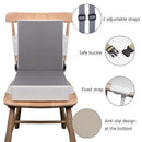 Kalawen Booster Seat for Kitchen Chair, Upgraded 2Pcs PU Washable Straps Safety Buckle Kids Toddler Booster Seat for Table by TinyTreasures Baby Boutique