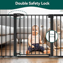 BABELIO 36" Tall Baby Gate, 29-55" Auto Close Pressure Mounted Dog Gate for Doorways & Hallway, Pressguard Basics Easy Walk Thru Pet Gate, Extra Wide Metal Child Gate, Black by TinyTreasures Baby Boutique