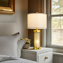 RORIA Modern Table Lamps for Living Room Set of 2, Farmhouse Bedroom Lamps for Nightstands with Dual USB Ports, Gold Bedside Lamps with White Frosted Glass Nightlight, 4 Bulbs Includes (Gold) by CozyNest Decor