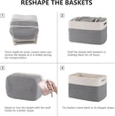 4 Pack Storage Baskets for Organizing, Woven Baskets for Shelves - Perfect for Toys, Books, Towels, and Clothes, Durable Gift Basket Bins Toy Storage, 12.7''L x9''W x7.8''H, Grey and White by CozyNest Decor