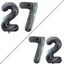 GOER Number 27 Balloons for 27th Birthday Party Decorations,42 Inch Jumbo Foil Helium 72 Balloons for 72nd Birthday Party Decoration (Marble Black) by TinyTreasures Baby Boutique