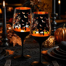 Crystal Halloween Stemmed Wine Glasses - Set of 2 by The Wine Savant
