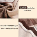 YOUR MOON 100% Pure Wool Twin Size, Australian Organic Natural Wool Blankets, Hypoallergenic Blanket for Bed, Medium Weight(Coffee, 66 * 90) by CozyNest Decor