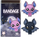BioSwiss Bandages, Halloween Bat Shaped Self Adhesive Bandage, Latex Free Sterile Wound Care, Fun First Aid Kit Supplies for Kids, 50 Count by TinyTreasures Baby Boutique