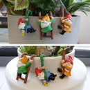 Set of 3 Cute Climbing Gnome Figurines Flower Pot Hugger, Resin Hanging Gnomes Statue Outdoor Decor Fence Ornaments for Patio Lawn Garden Yard by GreenHaven Gardens
