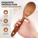 SPATUAMZ Wooden Kitchen Utensils Set, Smooth Finished Wooden Spoons for Cooking, Natural Teak Cooking Utensils Set of 9 for Nonstick Pans and Cookware by CozyNest Decor