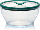 Anyday 8-Cup Glass Food Storage with Glass Lid, Round Deep Dish | Plastic-Free Meal Prep & Microwave Cookware | Stackable Airtight Storage Container with Vented Lid for Microwave-Safe Reheating by TinyTreasures Baby Boutique