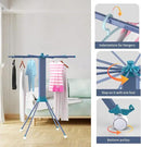 Clothes Drying Rack Foldable & Collapsible Drying Racks with 4-Leg Octopus Design, Large Capacity Space Saving Indoor Drying Rack for Bedroom,Balcony,Laundry for Indoor/Outdoor Use(Grey & Green) by CozyNest Decor