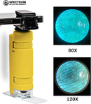 EasyMicro LED Lighted Pocket Microscope 60-120X Magnification Yellow Color by TinyTreasures Baby Boutique