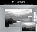 WFBHUA-Black and White Forest Mountain Wallpaper Gray Woodland Nature Landscape Wall Paper Mural for Bedroom Living Room(Not Peel and Stick) by CozyNest Decor