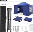 COBIZI 10x15 Pop up Canopy Heavy Duty Tent with 4 sidewalls Commercial Outdoor Canopy Event Tents All Season Wind & Waterproof Gazebo with Carry Bag, Dark Blue(Frame Thickened) by GreenHaven Gardens