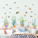 Supzone Under The Sea Wall Decals, Seaweed Grass Ocean Fish Sea Turtle Underwater Wall Stickers Vinyl Decor for Baby Boys Kids Nursery Bedroom Bathroom Classroom Playroom by TinyTreasures Baby Boutique