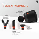 Sharper Image® Powerboost® Palm Portable Percussion Massager - 4 Attachments, 4 Speeds| Compact Full Body Back & Shoulder Mini Massage Gun| Deep Tissue Muscle Soreness Recovery| Wellness Gift by CozyNest Decor