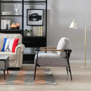 Mid-Century Accent Chair Set of 2, Soft Armchair Chenille Fabric Lounge Chair with Black Metal Legs, Upholstered Leisure Chair for Living Room Bedroom Reception Room, Grey by CozyNest Decor