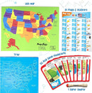 Imagimake Mapology United States Flash Card Puzzle with Flags, Country- Capitals | Educational Toys for Kids Ages 5-8 | Learn Geography Puzzles for kids Ages 8-10 | Christmas Gift for Boys & Girls by TinyTreasures Baby Boutique