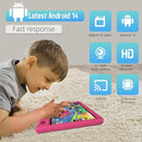 Tablet for Kids 10.1 inch Android 14 6000mHA 8GB RAM+64GB ROM(Expandable to 1TB Kids Tablet Age 3-12 with Case& Lanyard WiFi6 Google Kids Space Parental Control 1280 * 800 HD Screen Pink by TinyTreasures Baby Boutique
