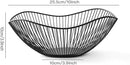 Metal Wire Fruit Basket, Black Fruit Bowl for Kitchen Counter, Fruit Holder Stand Storage Baskets for Countertop, Home Decor, Table Centerpieces, Vegetable Bowls for Fruits, Veggies, Snacks (Black) by CozyNest Decor