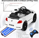 Costzon Ride on Car, 12V Licensed Volkswagen Beetle Battery Powered Vehicle w/Remote Control, Spring Suspension, Lights, USB, Horn, Music, 4 Wheeler for Boy Girl Gift, Electric Car for Kids, White by TinyTreasures Baby Boutique
