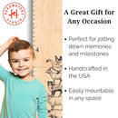 Wooden Growth Chart – Kids Height Chart, Wall Measurement for Kids, Height Chart for Wall, Growth Ruler for Children – Farm Animals, Natural - 63" x 6.7" by TinyTreasures Baby Boutique