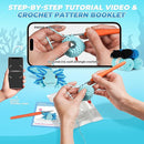 MOREJMTT Crochet Kit for Beginners, Crochet Animal Kits,Crocheting Kit for Starters, Learn to Crochet with Step-by-Step Video Tutorials, Beginner Crochet Kit for Adults(1 Pack Axolotl) by TinyTreasures Baby Boutique