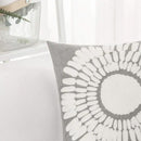 HWY 50 Grey Gray Decorative Throw Pillow Covers 18x18 Inch, Pack of 2 Embroidered Cotton Farmhouse Cushion Cover Pillow Case for Sofa Couch Living Room Bed Bedroon, Sunflower Design by CozyNest Decor