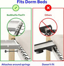 BedShelfie Bedside Shelf for Bunk Bed & Top Bunk, College Dorm Room Essentials, Loft Nightstand, Floating Bed Side Table Tray Storage, Dorm Room Decor by Smallish - (Flexfit Model, White) by CozyNest Decor