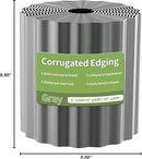 Corrugated Metal Garden Edging, 6"×40Ft Durable Landscape Border for Garden, Lawn, Flower Beds and Paver Edging (Gun Silver) by GreenHaven Gardens
