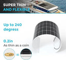 Renogy Solar Panels 200 Watt 12V, Flexible Solar Panel 200W 22% High-Efficiency, 240° Ultra Lightweight Solar Panels for Marine RV Cabin Van Car Boat Camping Curve Surfaces by CozyNest Decor