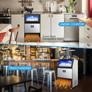 Ice Machine Commercial Ice Maker Machine, 450 Lbs /24H, 200 lbs Bin, Under Counter Built-in or Freestanding, Stainless Steel Household Use, Restaurant Bar Kitchen Cafe by CozyNest Decor